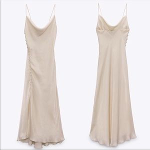 Zara satin lingerie dress